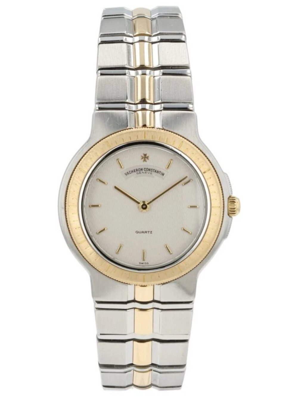 Vacheron Constantin Phidias Ivory Dial 18k Yellow Gold & Steel 28mm Quartz 16020